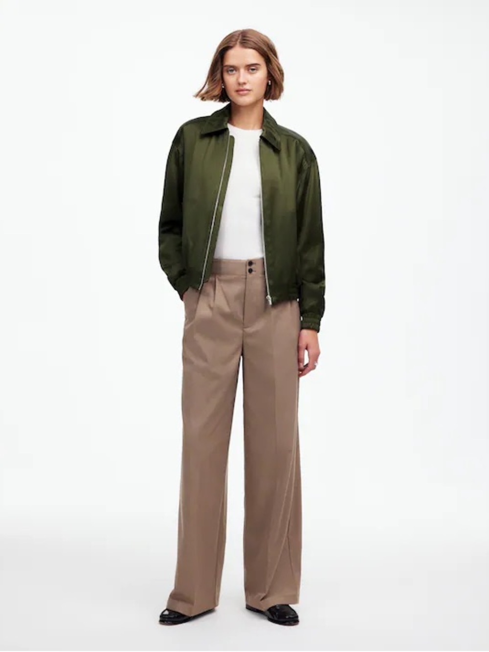 Madewell Relaxed Zip-Front Bomber Jacket